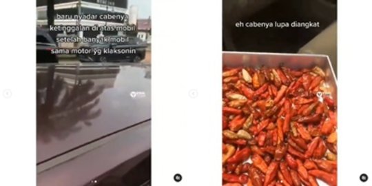 Pengguna Jalan Klakson Mobil Ini Terus Menerus Sampai Berhenti, Ada 'Cabai' di Atap