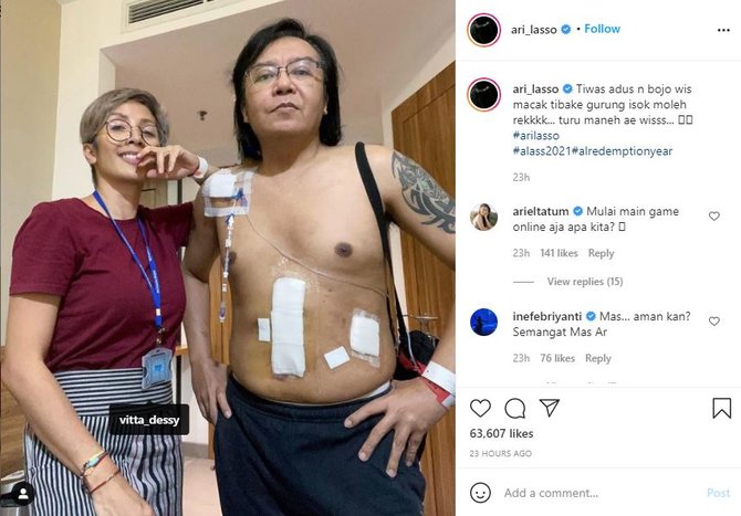 ari lasso dirawat di rs