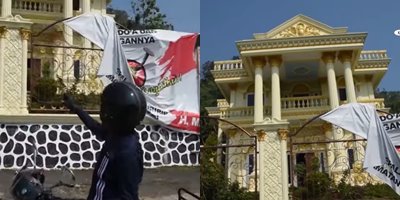 dedi mulyadi melongo melihat rumah kades yang mewah di dalamnya ada alphard dan truk