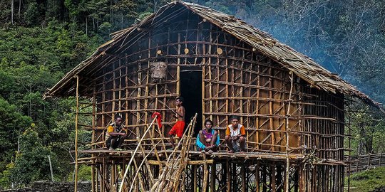 Melihat Rumah Adat Kaki Seribu Pegunungan Arfak Papua Barat