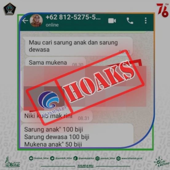 hoaks kontak whatsapp mengaku bupati blitar