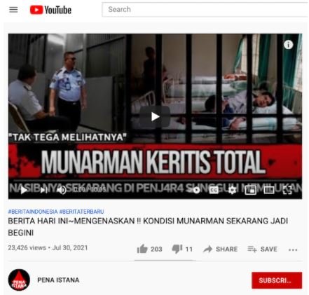 hoaks munarman kritis