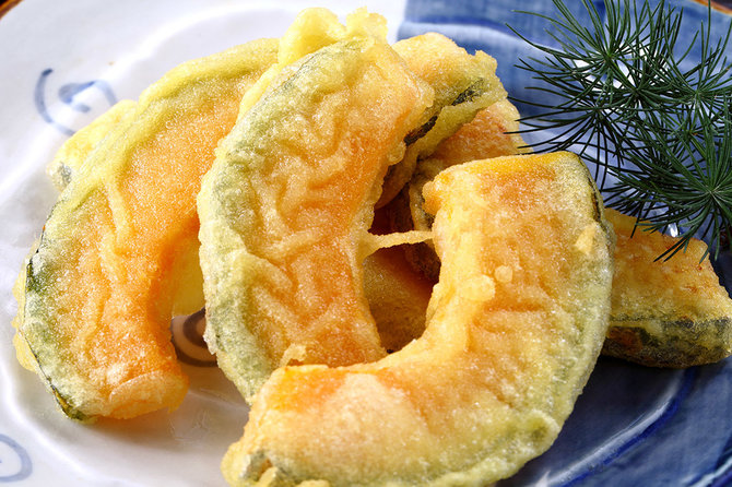 ilustrasi tempura labu kuning
