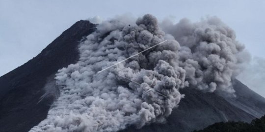 Merapi Luncurkan Awan Panas hingga 2,5 Km, 5 Wilayah di Magelang Diguyur Hujan Abu