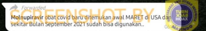 hoaks obat covid akan beredar september 2021