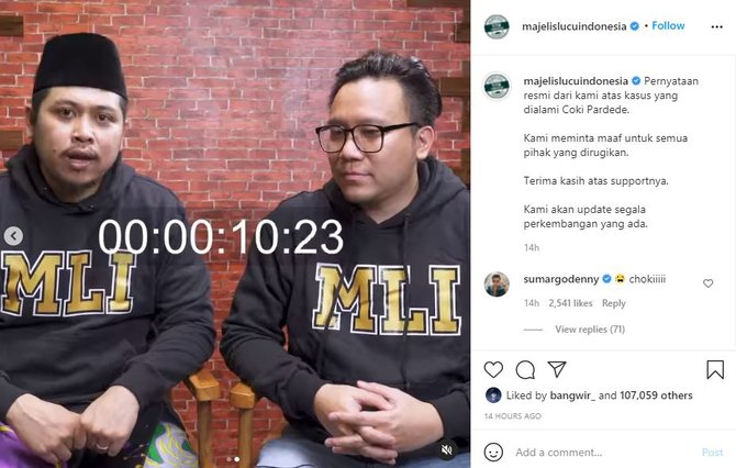 coki pardede tersandung kasus narkoba begini respons tretan muslim dan ceo mli