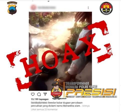 hoaks korban penculikan