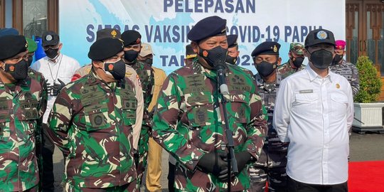 Rektor IPDN Dampingi KSAL Terjunkan Satgas Vaksinasi Covid-19 Papua