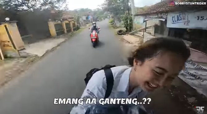 pria ini jemput anak sma cantik pakai moge sampai digombalin 039emang aa ganteng039