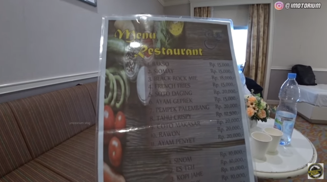 kapal mewah gak selalu mahal segini harga menu makanannya