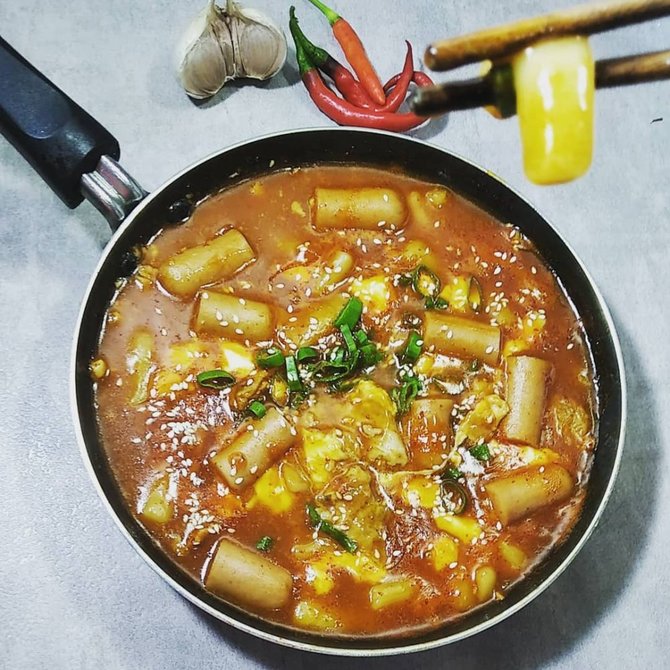 resep tteokbokki lezat