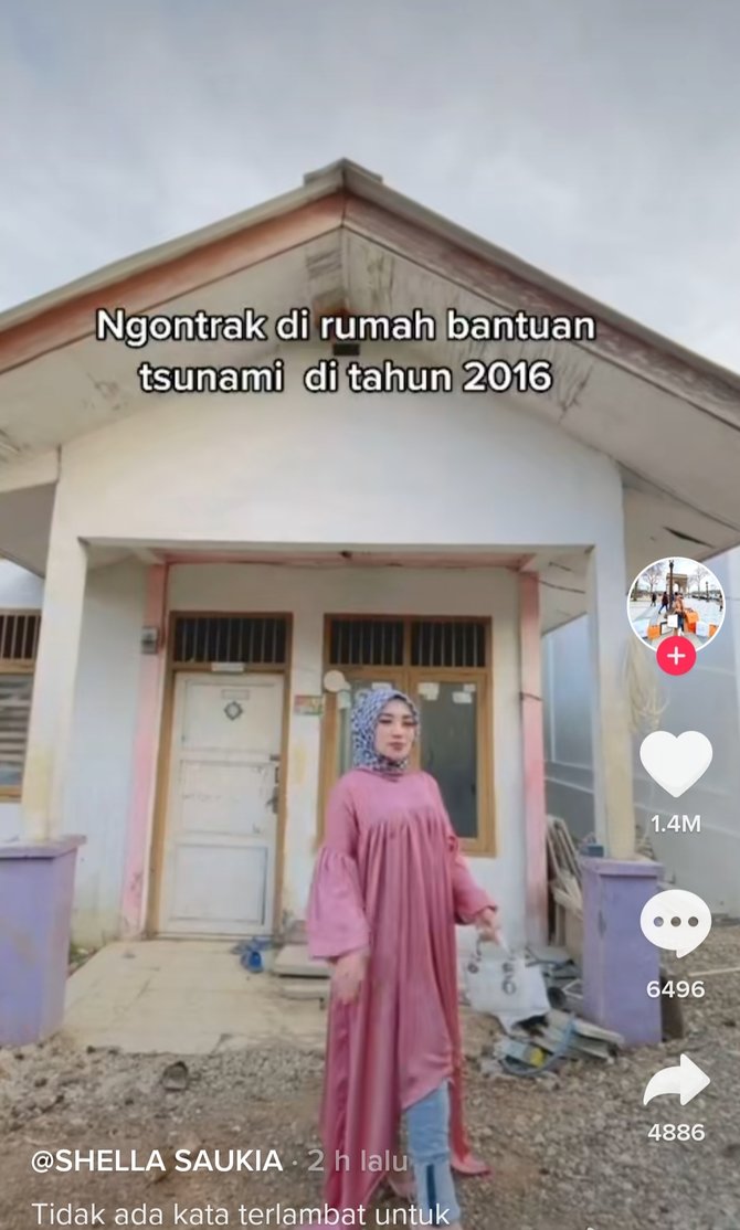 dulu wanita ini tinggal di hunian bantuan korban tsunami kini punya rumah gedongan