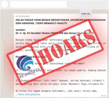 hoaks tulisan dosen ipb