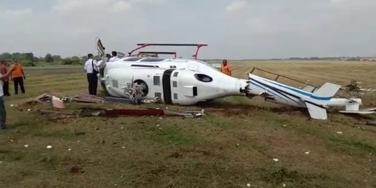 Dua Awak Helikopter BBKFP yang Tergelincir di Tangerang Mengalami Luka Ringan