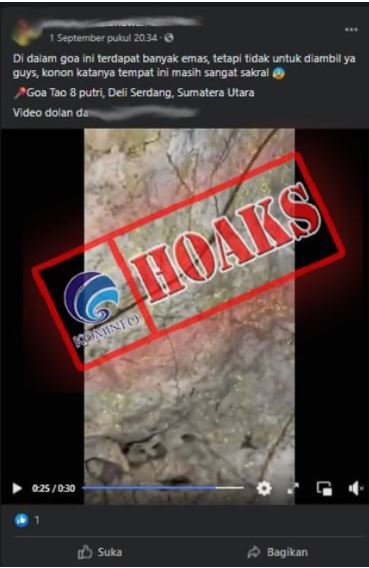 hoaks ada emas di dalam gua
