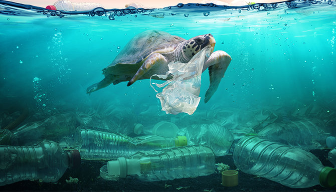 ilustrasi sampah plastik