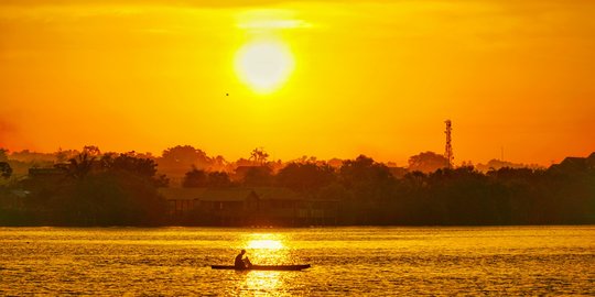 Senja Memukau di Waduk Pusong Lhokseumawe