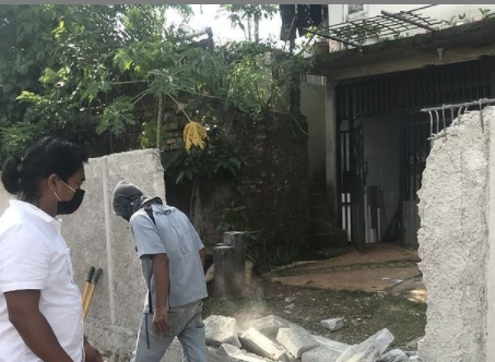 akses rumah warga ditembok pengembang di ciputat tangsel
