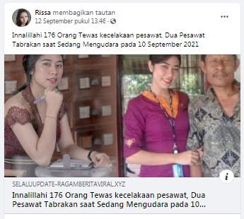 hoaks dua pesawat tabrakan 10 september 2021 simak faktanya