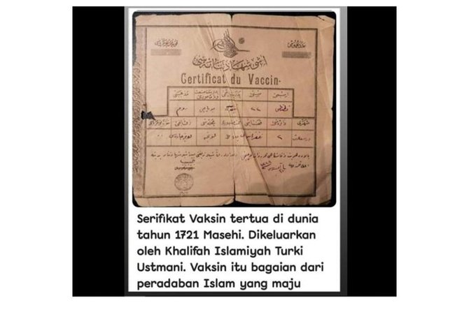 foto sertifikat vaksin turki