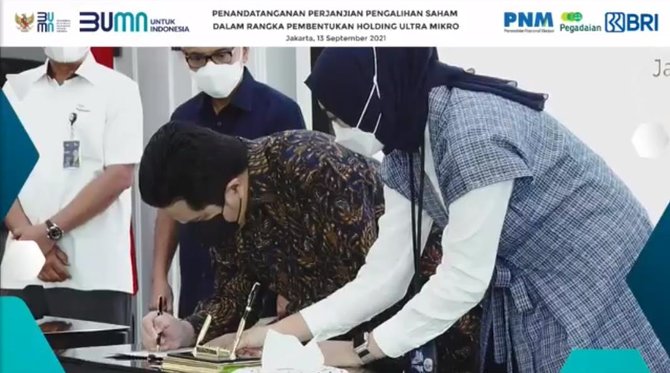 holding ultra mikro resmi terbentuk menteri bumn tonggak sejarah baru telah lahir