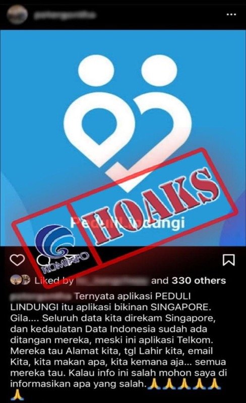 hoaks pedulilindungi buatan singapura