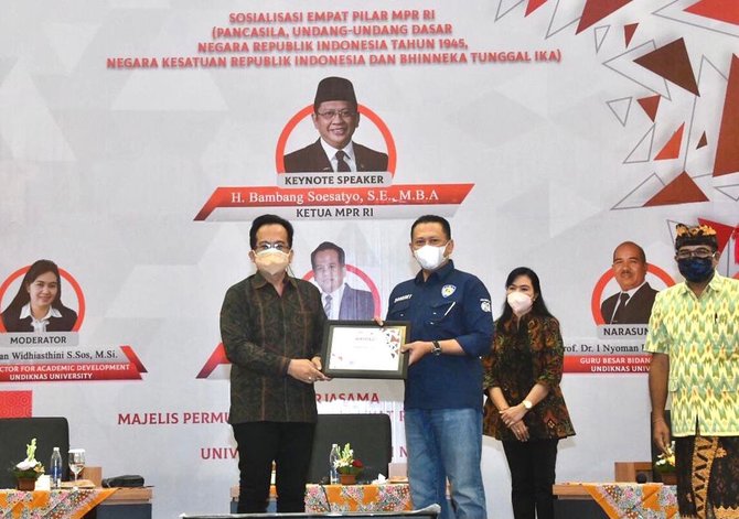 ketua mpr ri bambang soesatyo sosialisasi empat pilar di universitas pendidikan nasional bali