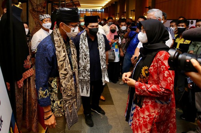 erick thohir dan sandiaga uno bertemu di banyuwangi