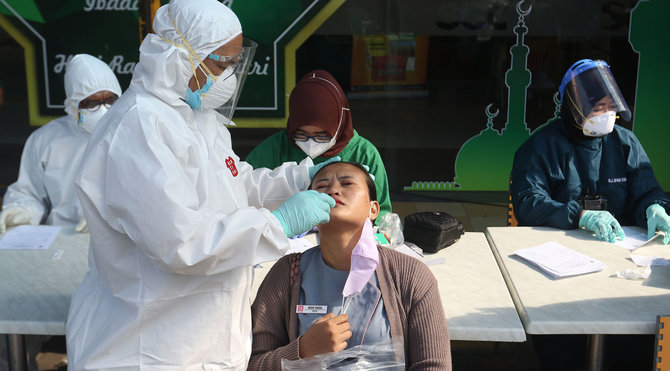 tes swab antigen usai libur lebaran di bekasi