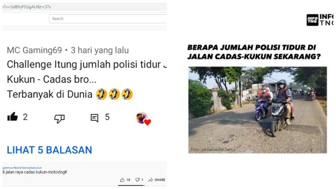 polisi tidur di jalan cadas kukun tangerang terbanyak di dunia