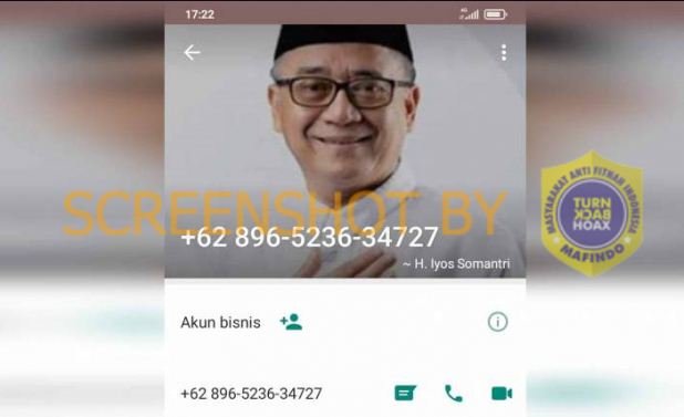 hoaks nomor whatsapp wakil bupati sukabumi