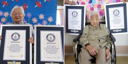 Kakak-Adik di Jepang Catat Rekor Sebagai Kembar Tertua di Dunia