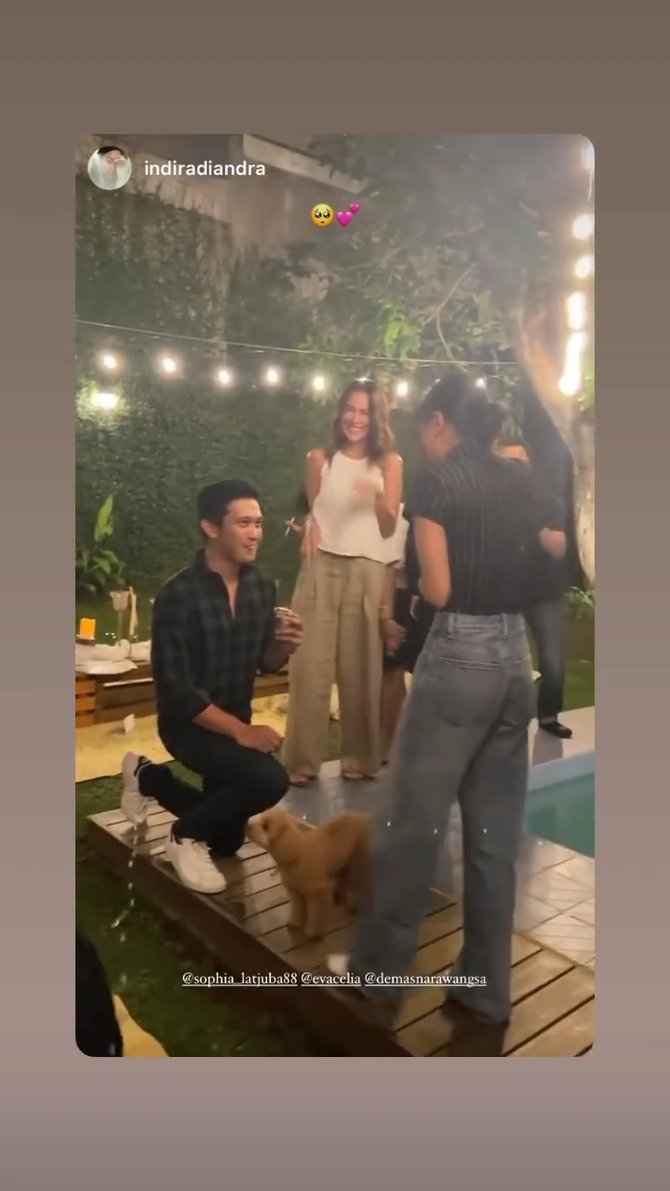 sophia latjuba di momen ultah eva celia