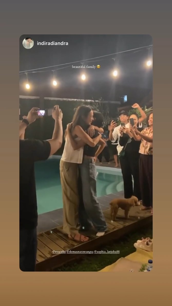 sophia latjuba di momen ultah eva celia