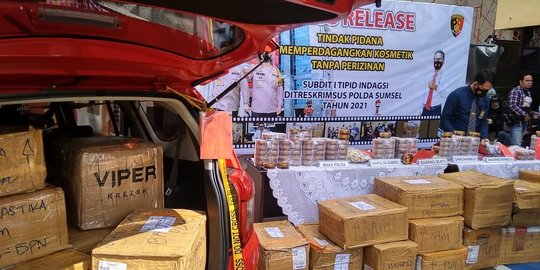 Jual Kosmetik Ilegal, Pasutri di Palembang Diciduk Polisi