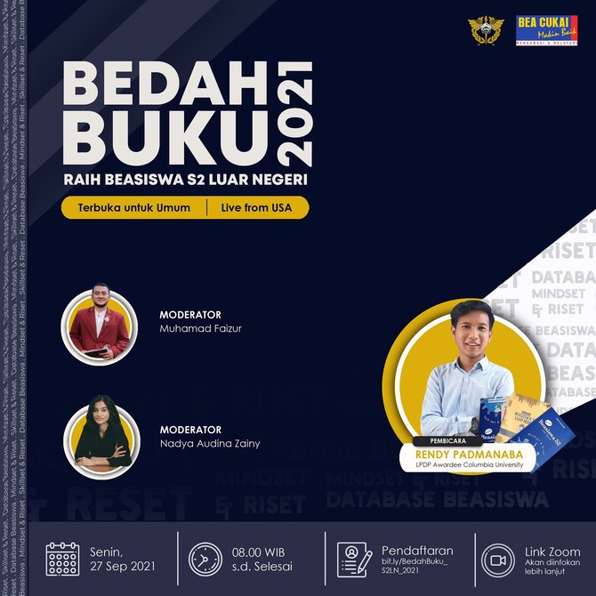 bedah buku s2 di luar negeri