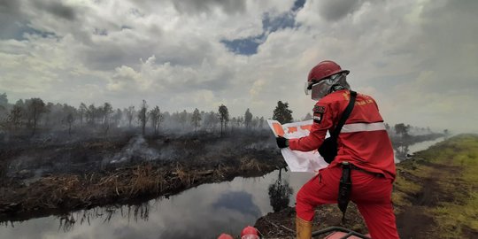 Lahan Gambut di OKI Terbakar, 3 Hari Api Belum Juga Padam