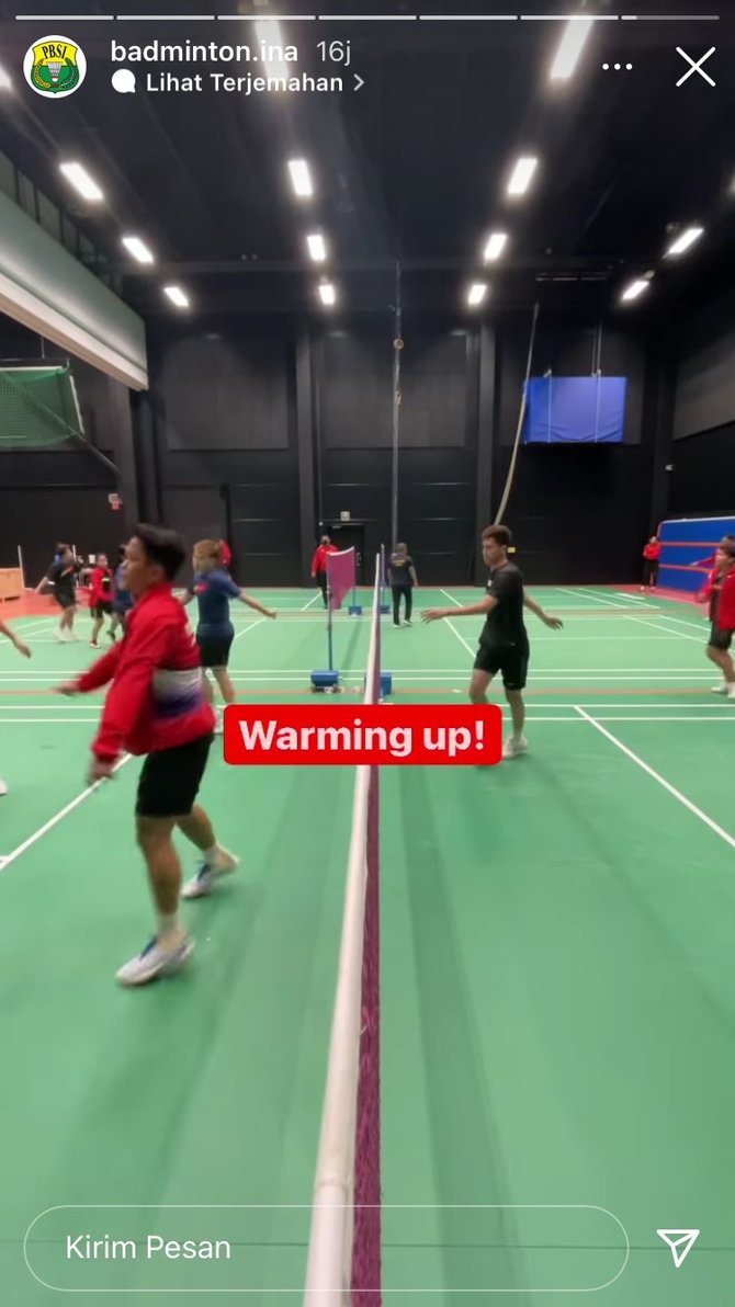 latihan perdana tim indonesia jelang sudirman cup