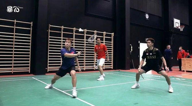 latihan perdana tim indonesia jelang sudirman cup