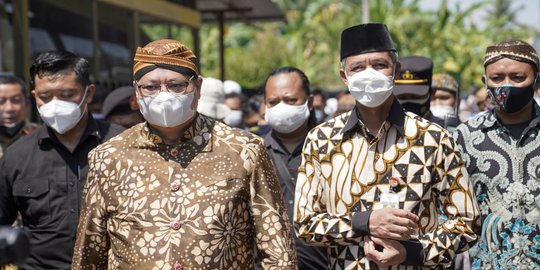 Saat Airlangga-Ganjar Kompak Jawab Peluang Berpasangan di Pilpres 2024