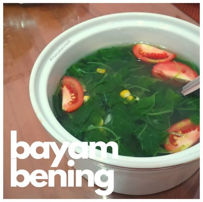 resep sayur bening bayam