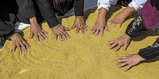 Menengok Pembuatan Maftul, Makanan Tradisional Khas Palestina