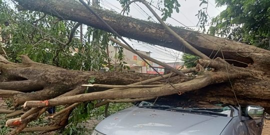 Sejumlah Wilayah di Depok Diterjang Angin Puting Beliung dan Hujan Es