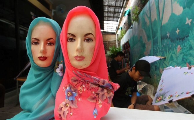 jilbab lukis kampung petoran