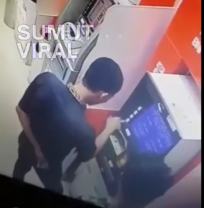 aksi pencuriannya di atm terekam cctv begini nasib pria di tanjungbalai