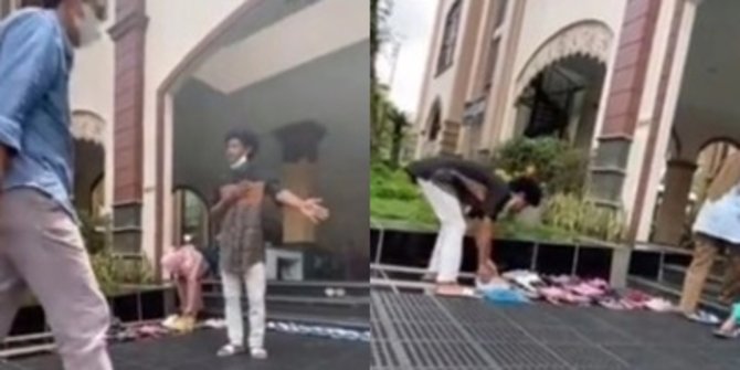 Pemuda Rutin Rapikan Sandal Jemaah Masjid Ternyata Ayahnya Bukan Orang