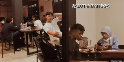nongkrong di kafe isinya anak muda pria tak malu ditemani ibu aksinya bikin salut