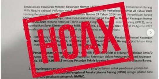 CEK FAKTA: Hoaks Surat Undangan Diklat Mengatasnamakan DJKN RSK