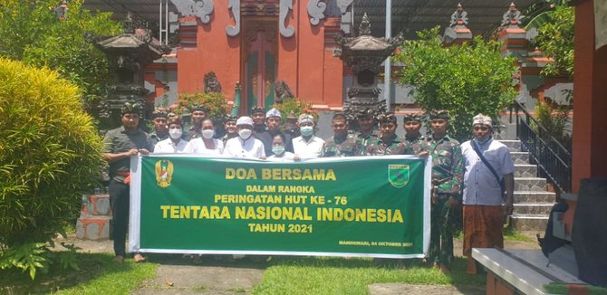 kodam xviiikasuari gelar doa bersama peringati hut 76 tni