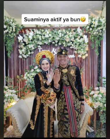 pengantin pria ini aktif abis masih di pelaminan nyosor